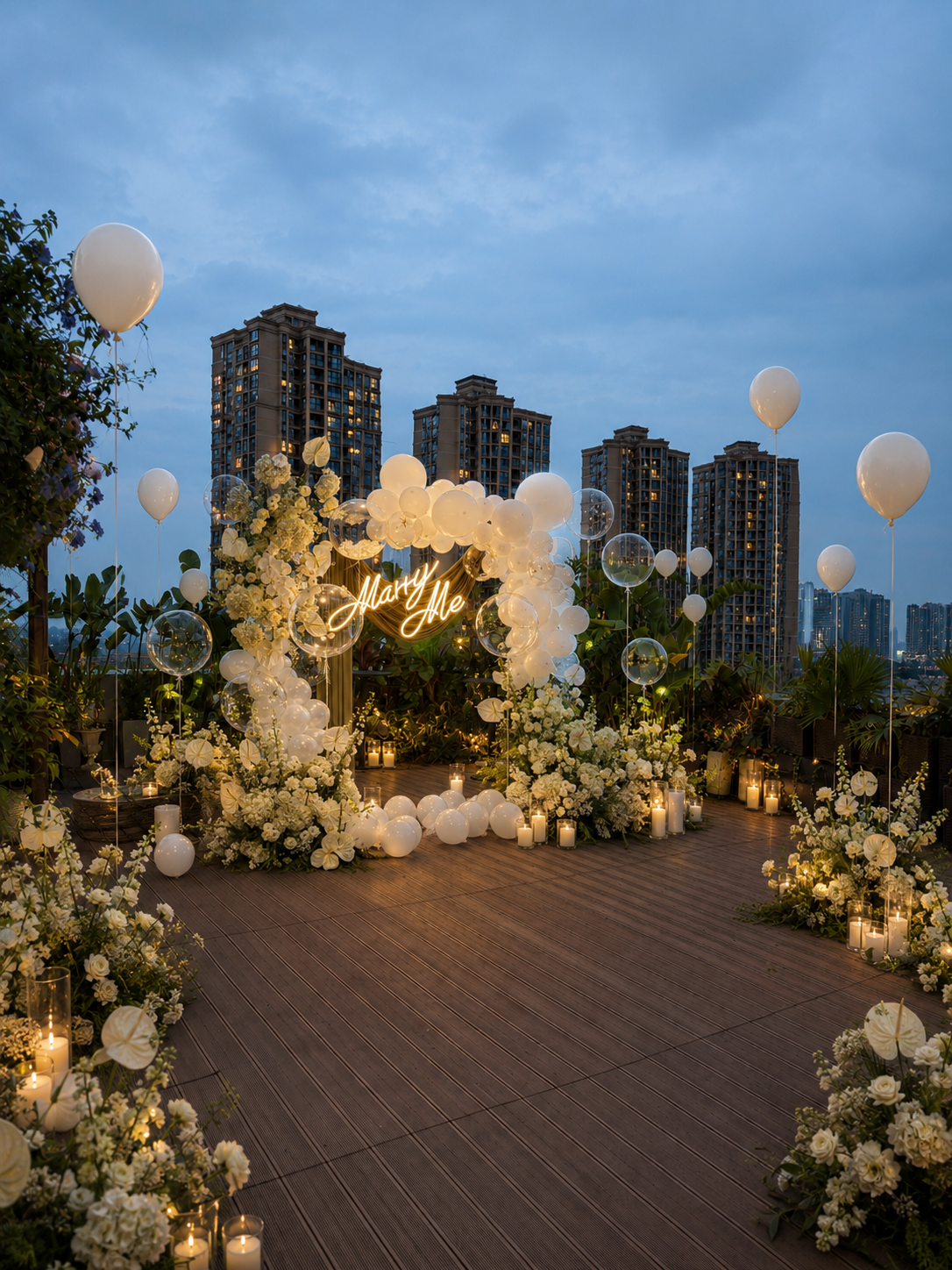 露台求婚策划 求婚布置 空中花园求婚布置 深圳求婚策划 4