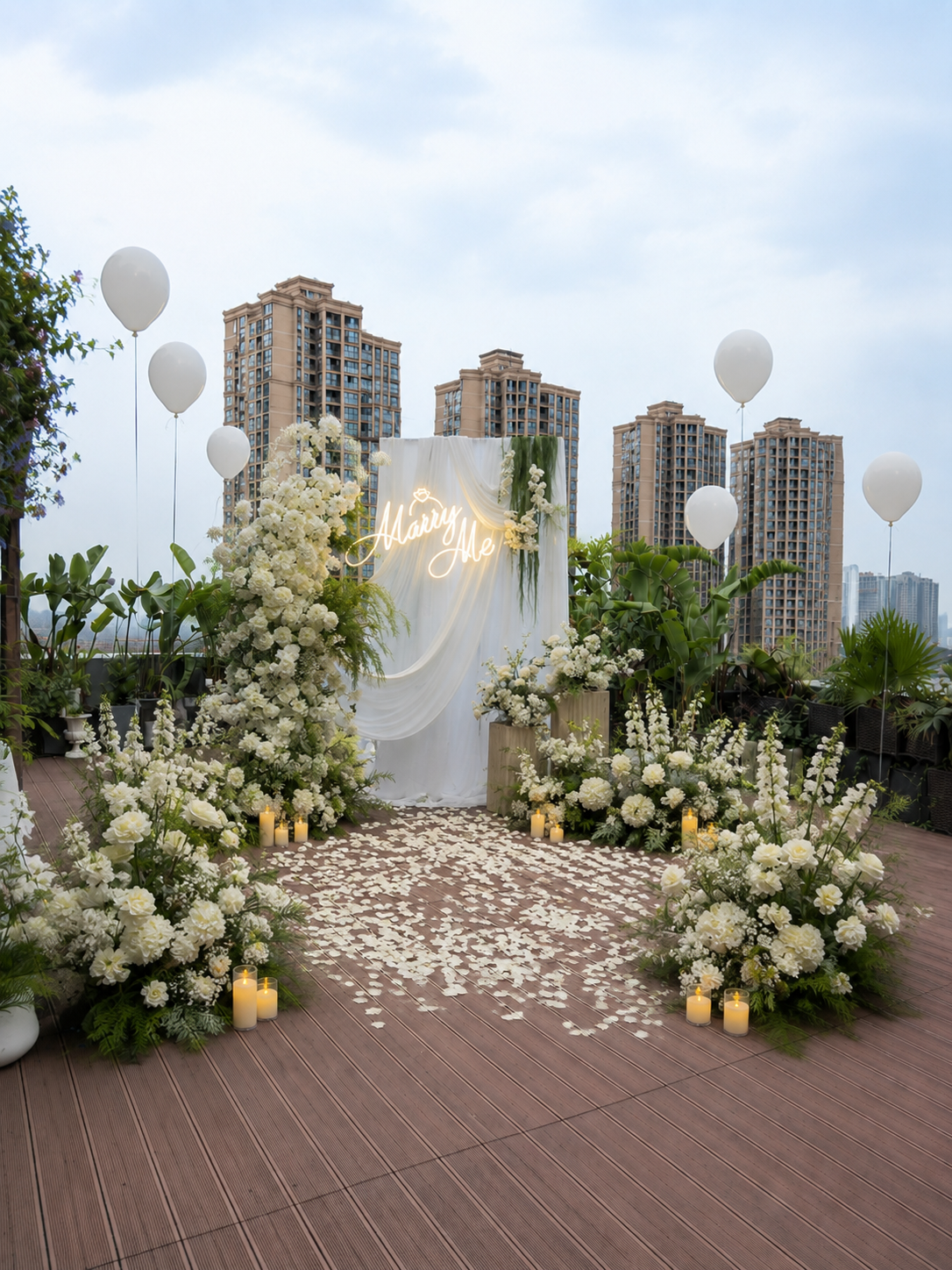 求婚布置 求婚策划 深圳求婚策划 深圳求婚布置 户外露台求婚 露台求婚布置 2
