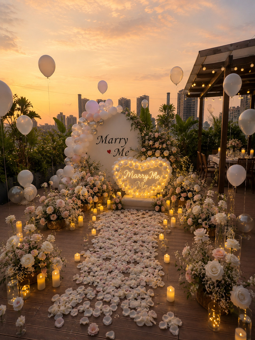 露台求婚策划 求婚布置 空中花园求婚布置 深圳求婚策划 2