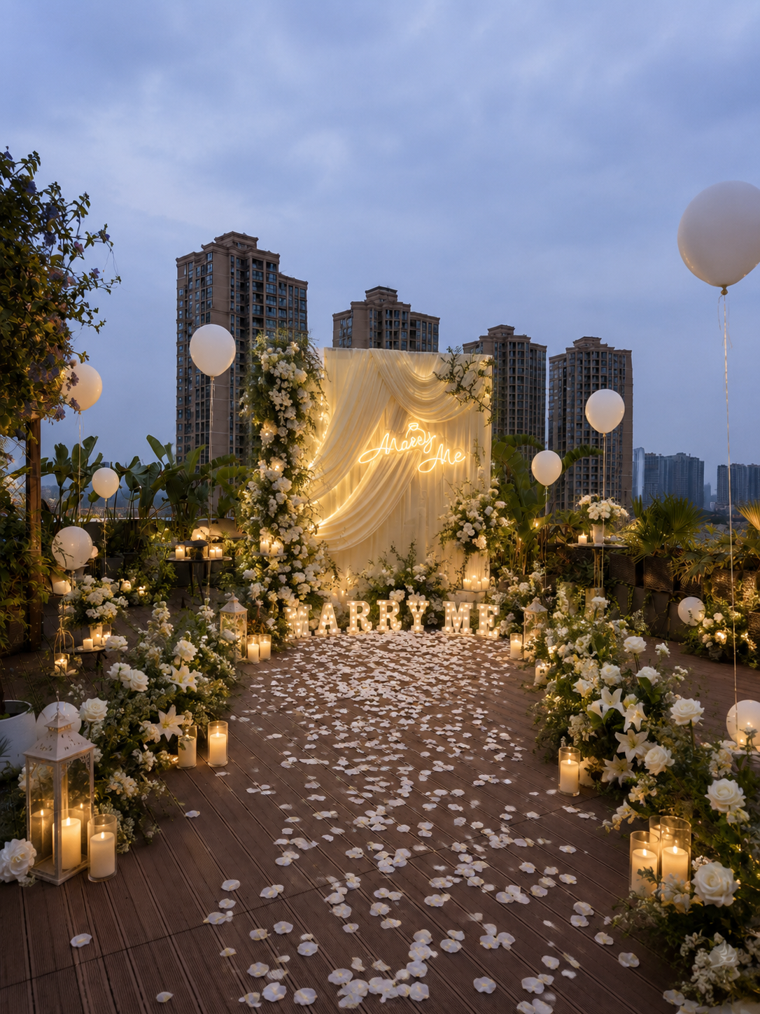 露台求婚策划 求婚布置 空中花园求婚布置 深圳求婚策划 8
