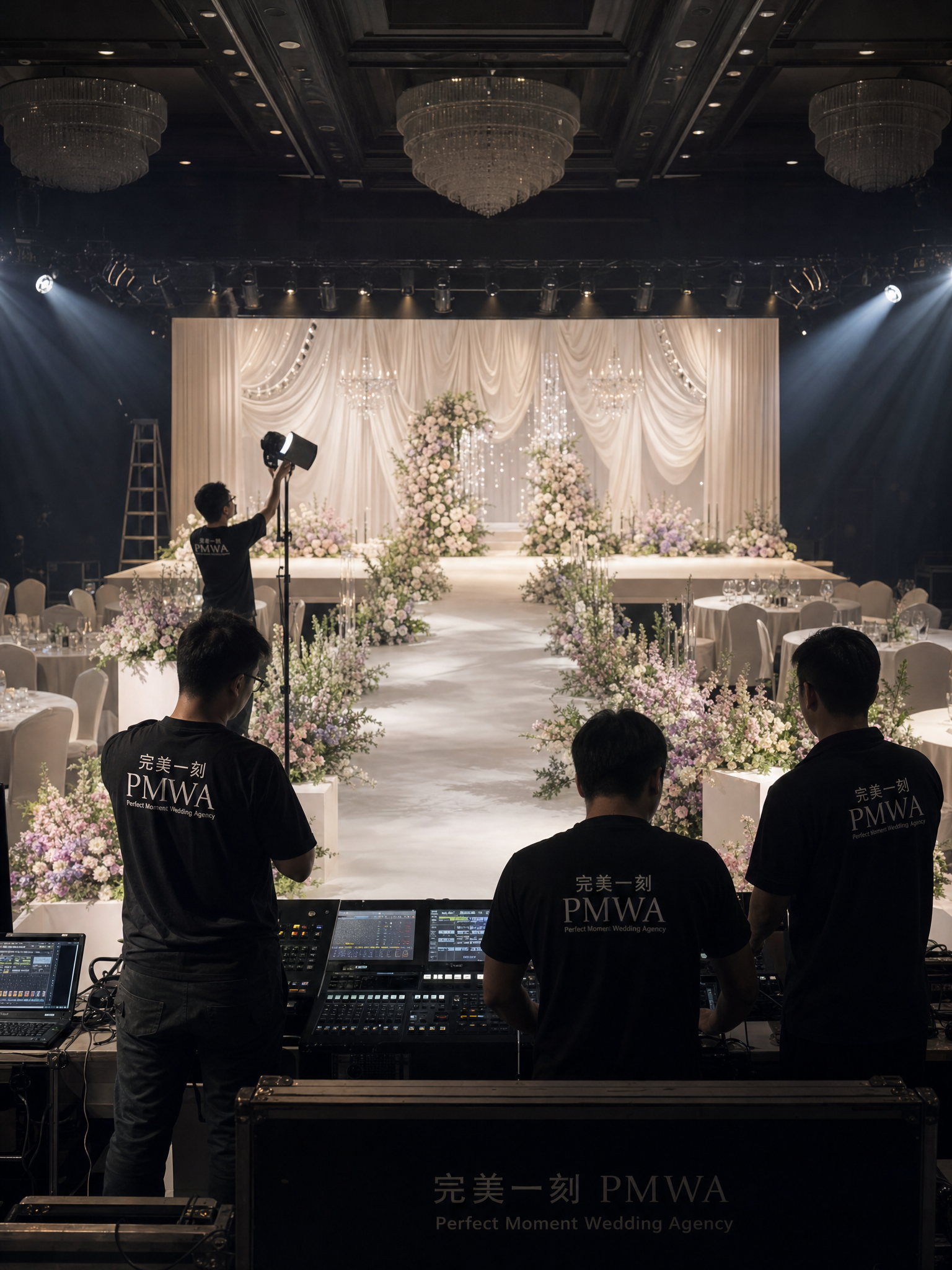 白色婚礼布置 婚礼策划 婚礼布置 婚礼设计 室内高端婚礼 婚礼花艺 4