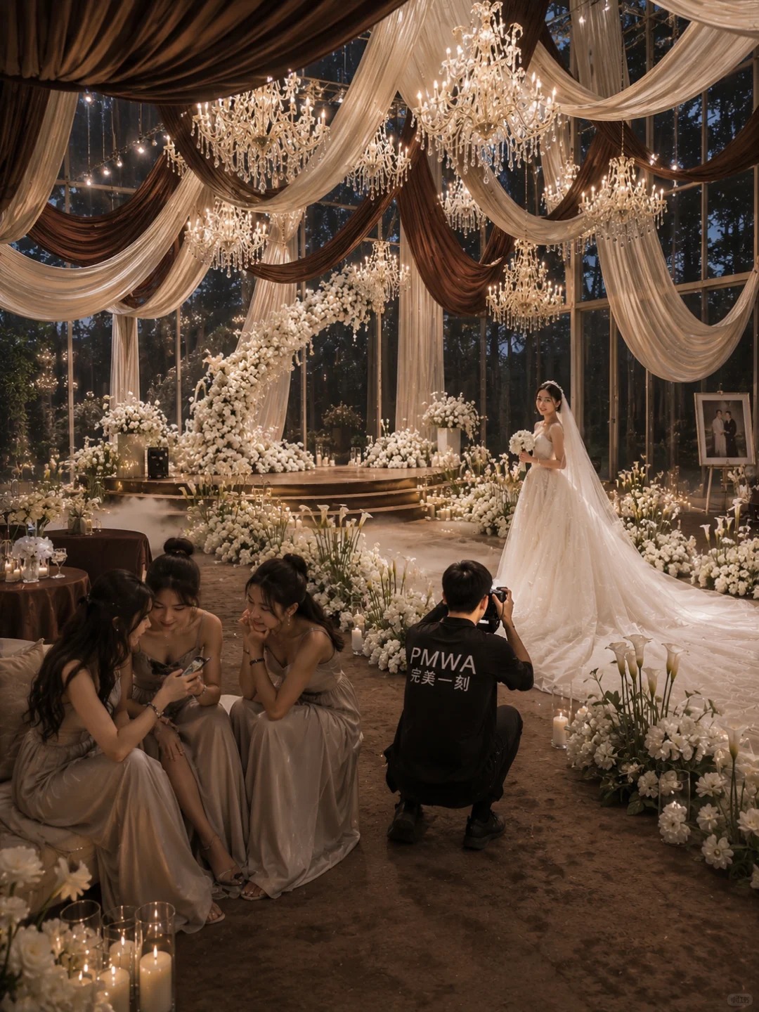 室内婚礼策划 婚礼布置 咖色婚礼策划 高端婚礼设计 婚礼花艺设计 5